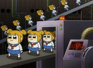 👨‍👨‍👦‍👦 Popuko Pop Team Epic Anime, Popuko, Förderband, Manga, Comedy, Niedlich telegram sticker