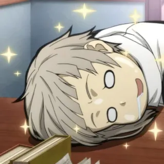 ☄ Anime, Chibi, Lindo, Brillante, Agotado, Divertido whatsapp sticker