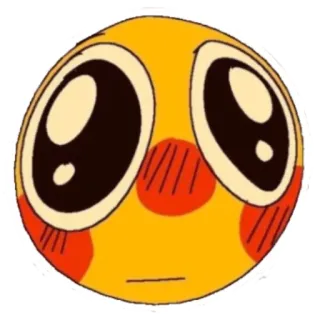 😳 Emoji, Niedlich, Erröten, Große Augen, Rund telegram sticker