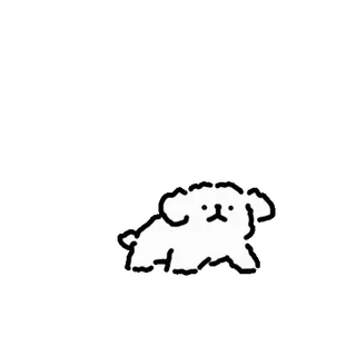💬 cão, animal, fofo, animal de estimação, branco, desenho animado whatsapp sticker