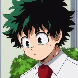 🥦 Izuku Midoriya My Hero Academia anime, manga, boy, school uniform, character, hero, my hero academia telegram sticker