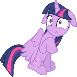 😨 Twilight Sparkle My Little Pony kartun, kuda poni, Twilight Sparkle, binatang, lucu, ungu telegram sticker