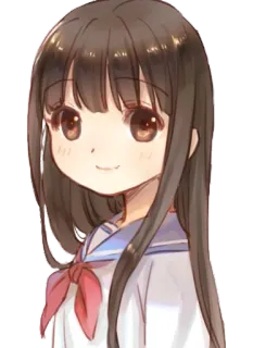 🙂 动漫女孩, 校服, 卡通, 可爱, 日本, 角色, 插画 telegram sticker
