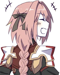 😄 Astolfo Anime, Fofo, Mangá, Sorriso, Feliz telegram sticker