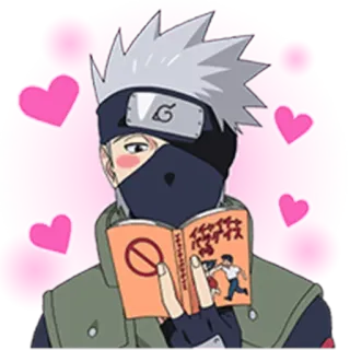 ❤ Kakashi Naruto Anime, Manga, Kakashi, Ninja, Boek telegram sticker