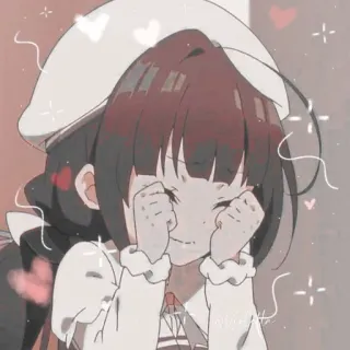 💗 Chica anime, Linda, Corazones, Brillos telegram sticker