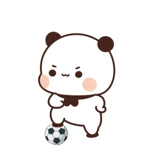 🤍 Panda, Desenho animado, Futebol, Esporte, Animal, Fofo telegram sticker