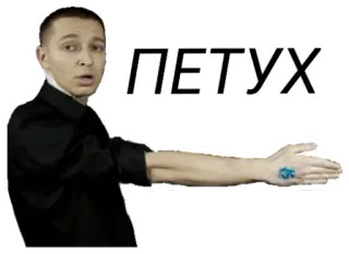 🤚 ПЕТУХ scheldwoord, russisch, aanstootgevend whatsapp sticker