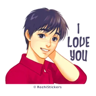 ❤ I LOVE YOU miłość, uczucie, romantyczny, związek, powitanie telegram sticker