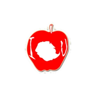 😥 mela, frutta, rosso telegram sticker