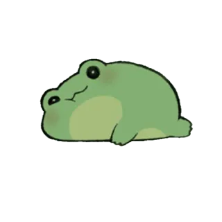 😀 개구리, 귀여운, 초록색, 만화, 동물 telegram sticker