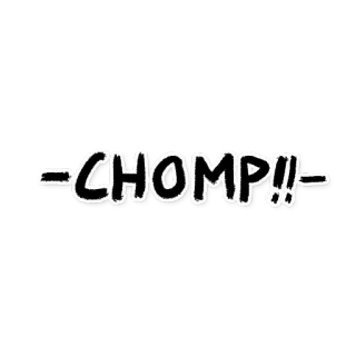 😠 CHOMP!! onomatopoeia, chomp, comic, sound effect telegram sticker