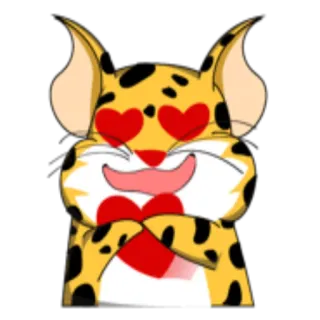 😍 kucing, cinta, hati, hewan, kartun, lucu, kasih sayang telegram sticker