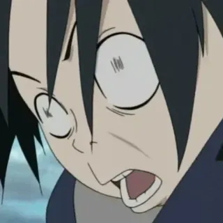 🎧 Sasuke Uchiha Naruto anime, sasuke, naruto, shocked face, cartoon, manga telegram sticker