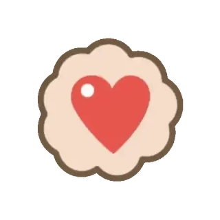 🤗 сердце, печенье, любовь, сладкий, еда whatsapp sticker