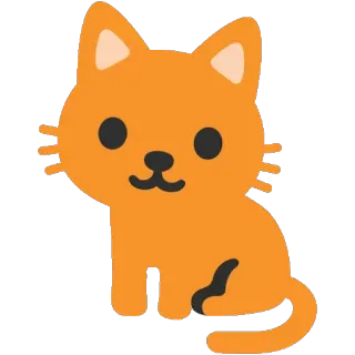 🐱 chat, chaton, animal, chat roux, mignon, animal de compagnie, animal domestique telegram sticker