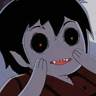 😊 Marceline Adventure Time 卡通, 吸血鬼, 怪物, 艾薇尔, 探险活宝 telegram sticker