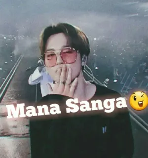 🌟 Mana Sanga người, kính râm, ca sĩ telegram sticker