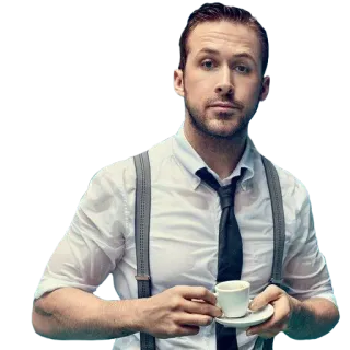 ☕️ acteur, man, koffie, kop, serieus whatsapp sticker