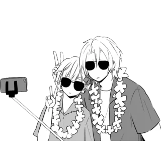 💎 Anime, Manga, Selfie, Occhiali da sole, Vacanza, Amici telegram sticker
