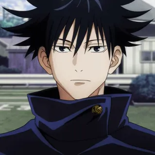 ♠️ Megumi Fushiguro Jujutsu Kaisen Anime, Manga, Junge, Ernst, Dunkle Haare telegram sticker
