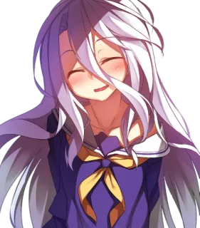 😊 Shiro No Game No Life anime, manga, Shiro, No Game No Life, dễ thương, nụ cười whatsapp sticker