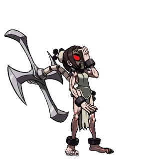 😁 hache, arme, jeu vidéo, personnage, jeu de combat, style anime telegram sticker