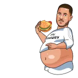 🍔 ฟุตบอล, อเมริกันฟุตบอล, เบอร์เกอร์, กิน, นักกีฬา, การ์ตูน, อาหาร telegram sticker