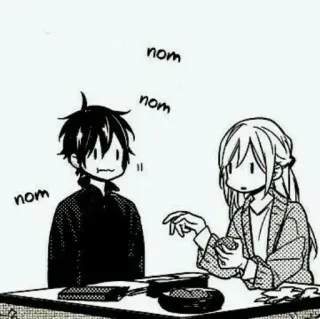 🖤 nom Essen, Manga, Anime, Mampf telegram sticker