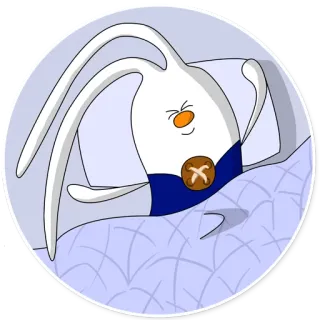 🍌 Мультфильм, Сон, Кровать, Расслабленный, Персонаж, Анимация, Смешной telegram sticker