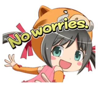 🤗 No worries. anime, cute, character, positive, happy telegram sticker
