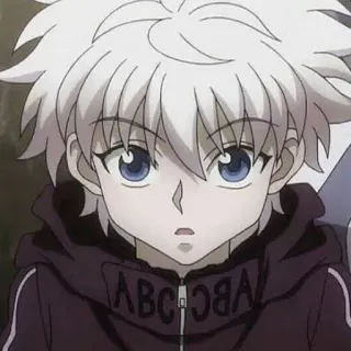 🇯🇵 Killua Zoldyck Hunter x Hunter ABC anime, cartoon, character, Killua, Killua Zoldyck, Hunter x Hunter, boy telegram sticker