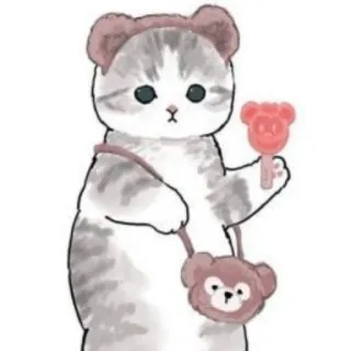 💗 kot, słodki, zwierzę, kreskówka, zwierzak, kawaii telegram sticker
