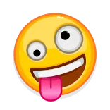 🤪 Biểu tượng cảm xúc, Hài hước, Ngớ ngẩn, Mặt, Lưỡi, Biểu cảm telegram sticker