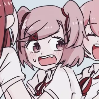 😤 Natsuki Doki Doki Literature Club! Anime, Manga, Mignon, Fille, DDLC whatsapp sticker