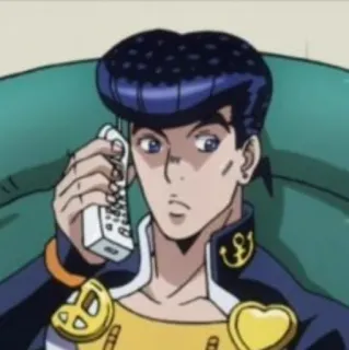 📞 Josuke Higashikata JoJo's Bizarre Adventure Anime, Manga, Jojos bizarre Abenteuer, Josuke Higashikata, Charakter telegram sticker