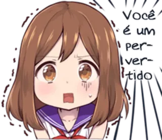 😰 Você é um pervertido Anime, Mädchen, verlegen, Pervers telegram sticker