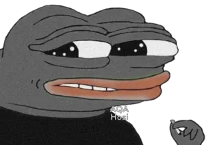 😂 Pepe the Frog AQA
Hosi pepe, verdrietig, meme, kikker telegram sticker