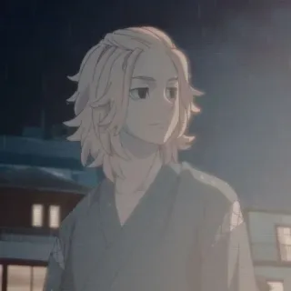 ⬛️ Manjiro Sano Tokyo Revengers Аниме, Персонаж, Манга, Токийские мстители, Манджиро Сано whatsapp sticker