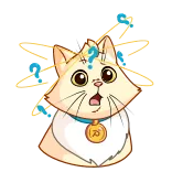 🤔 kot, zmieszany, pytanie, zwierzę domowe, zwierzę, kreskówka telegram sticker