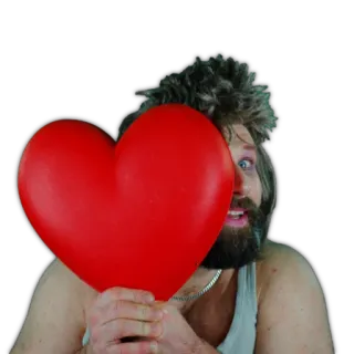 😍 cuore, amore, uomo, uomo con barba, affetto, saluto, festa telegram sticker