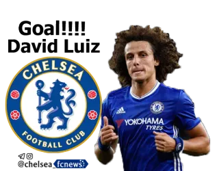 ⚽ David Luiz CHELSEA FOOTBALL CLUB futebol, futebol, chelsea, david luiz, atleta, esporte telegram sticker