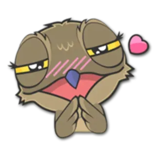 😍 coruja, fofo, amor, kawaii, animal, desenho, adesivo whatsapp sticker