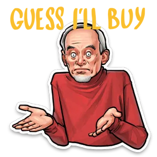 🤔 anciano, confundido, pregunta, encogerse de hombros, gesto, expresión whatsapp sticker
