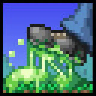 👞 Terraria Videojuego, Pixel art, Slime, Cascada, Terraria telegram sticker