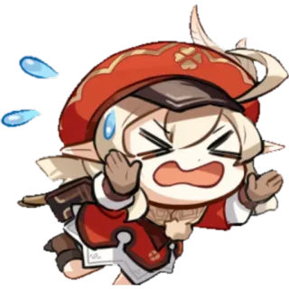 😭 Klee Genshin Impact anime, game, klee, genshin impact, elf, cute, cartoon telegram sticker