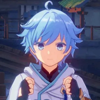 📎 Chongyun Genshin Impact anime, video game, Chongyun, Genshin Impact, cryo, character telegram sticker