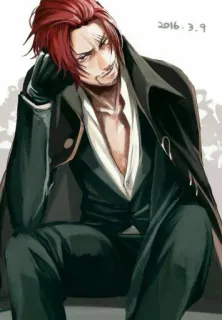 🔥 Shanks One Piece Anime, Manga, Shanks rudowłosy, One Piece, Yonko, Pirat telegram sticker