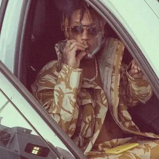🙂 rapper, hút thuốc, xe hơi, kính râm, ngụy trang telegram sticker
