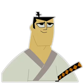 🙂 Samurai Jack Cartoon, Schwert, Samurai whatsapp sticker